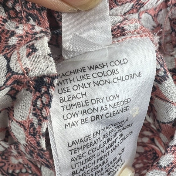 Anthropologie Pilcro Pink Floral Sasha Smocked Button Down Shirt Blouse S - Picture 13 of 15